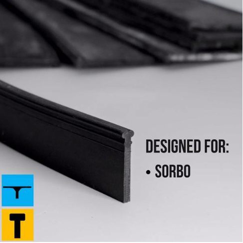 BlackDiamond Squeegee Rubber FLAT-TOP for Sorbo - BlackDiamond Squeegee ApS